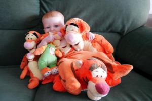 Un bébé se cache parmi ces peluches, saurez vous le trouver ?