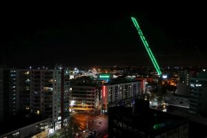 Vue de nuit de notre appartement