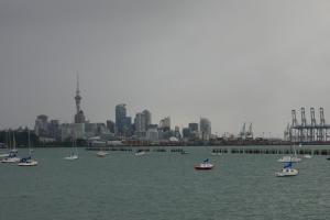 Vue de Auckland depuis l'aquarium.