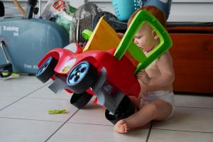 Verification du coffre du bolide