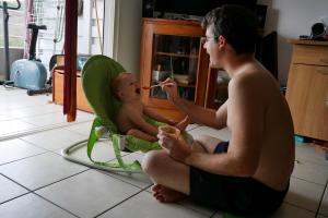 Repas avec papa