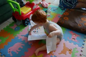 Collage de gommettes