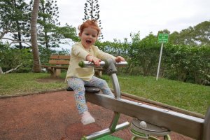 Sortie au parc forestier, l'autre coté de la bascule